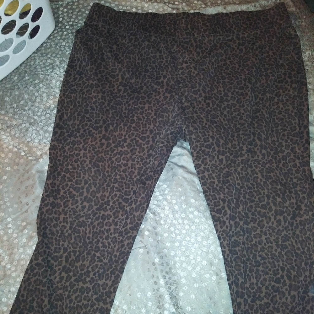 plus size 4x leopard pants